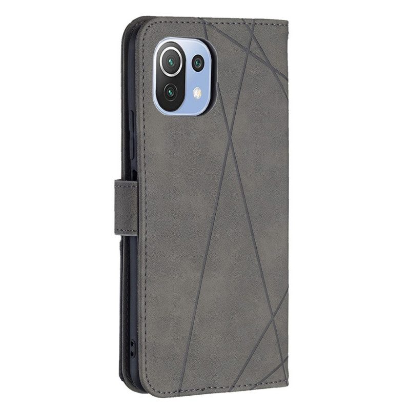 Leren Hoesje voor Xiaomi Mi 11 Lite 4G / 5G / 5G NE Driehoek Binfen-kleur