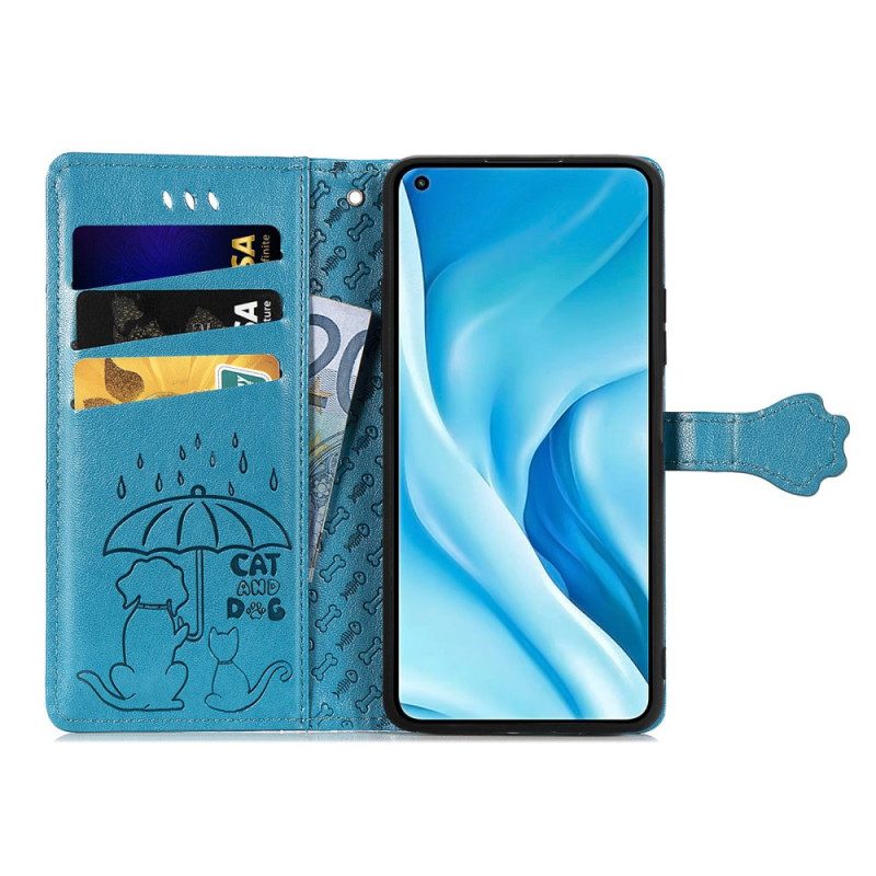 Leren Hoesje voor Xiaomi Mi 11 Lite 4G / 5G / 5G NE Geanimeerde Dieren