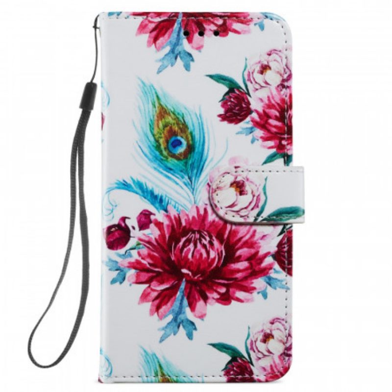Leren Hoesje voor Xiaomi Mi 11 Lite 4G / 5G / 5G NE Intense Bloemen