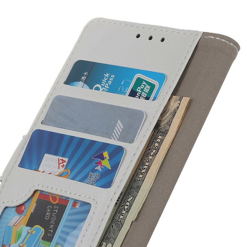Folio-hoesje voor Xiaomi Redmi Note 9 Litchi-naden Met Leereffect