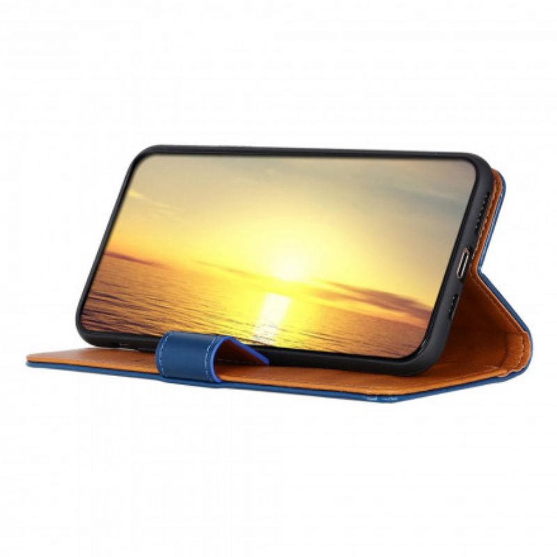 Leren Hoesje voor Poco F3 Driekleurig Leereffect