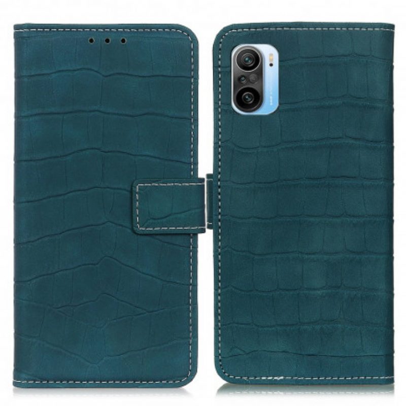 Leren Hoesje voor Poco F3 Krokodillen Kracht