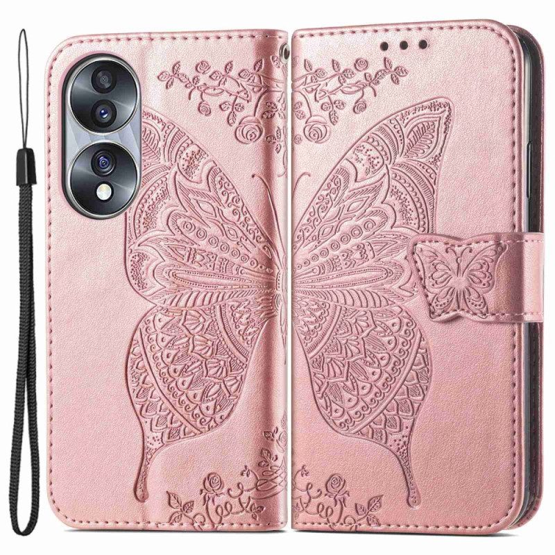 Folio-hoesje voor Honor 70 Barokke Vlinder