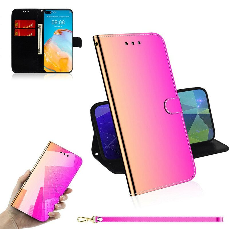 Folio-hoesje voor Huawei P40 Spiegelhoes Van Imitatieleer