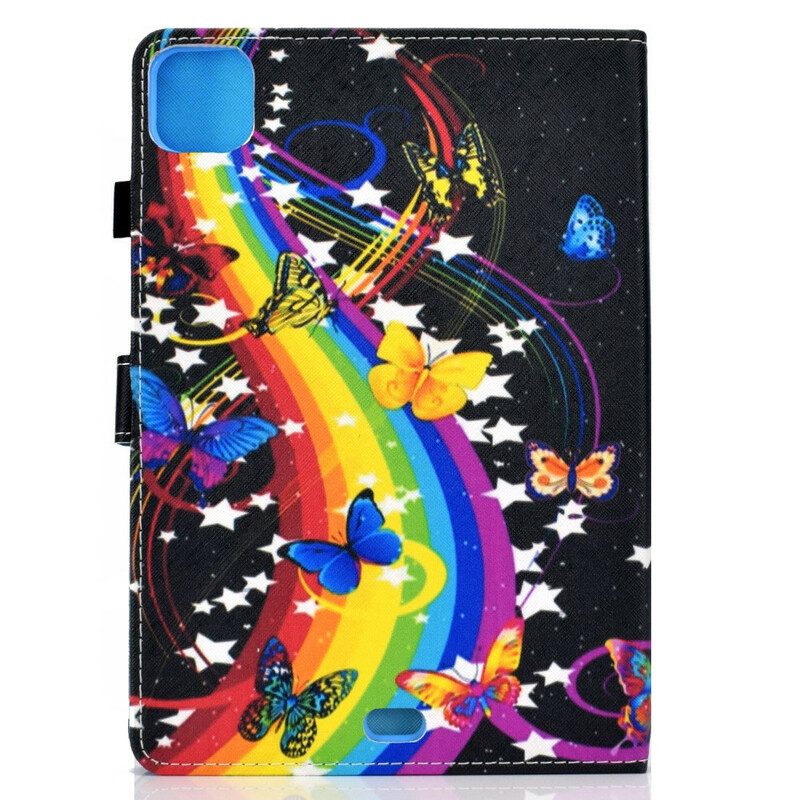 Folio-hoesje voor iPad Air (2022) (2020) Regenboog Vlinders