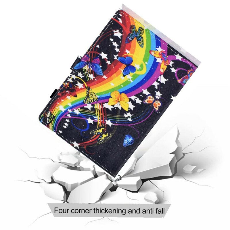 Folio-hoesje voor iPad Air (2022) (2020) Regenboog Vlinders