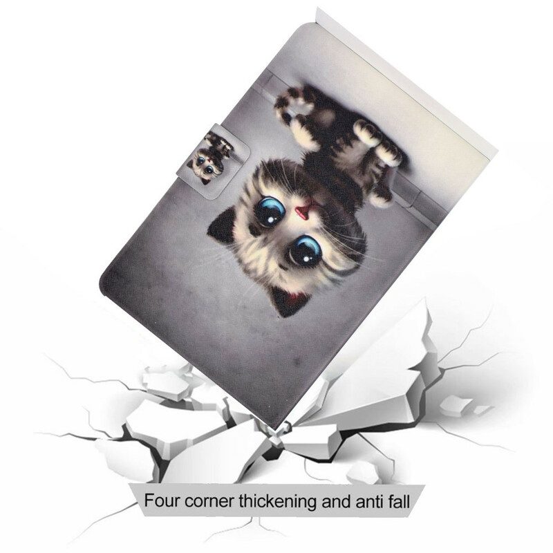 Leren Hoesje voor iPad Air (2022) (2020) Verleidelijke Kat