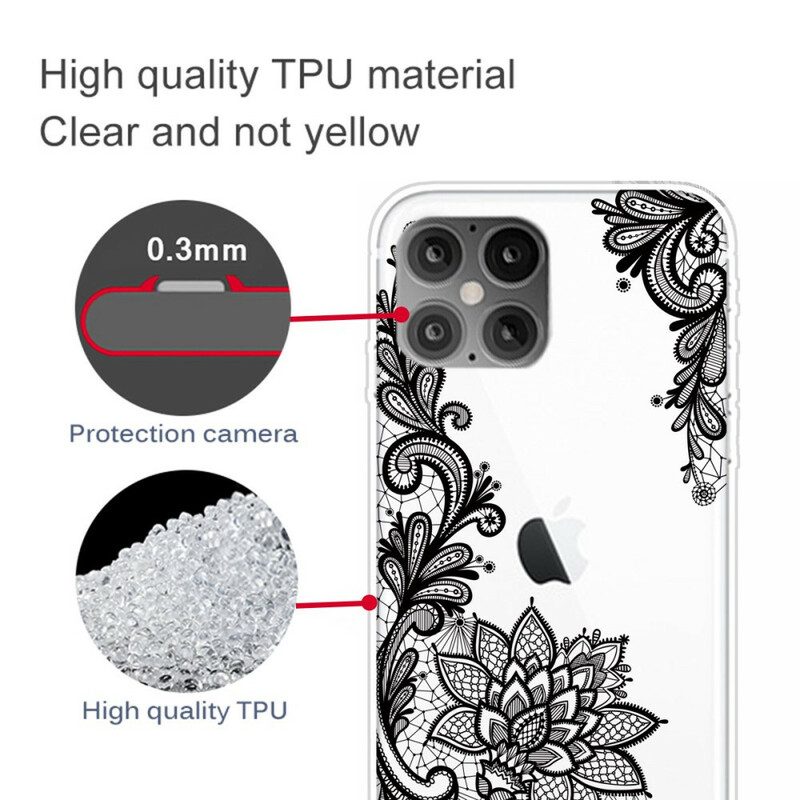 Telefoonhoesje voor iPhone 12 Pro Max Prachtig Kant