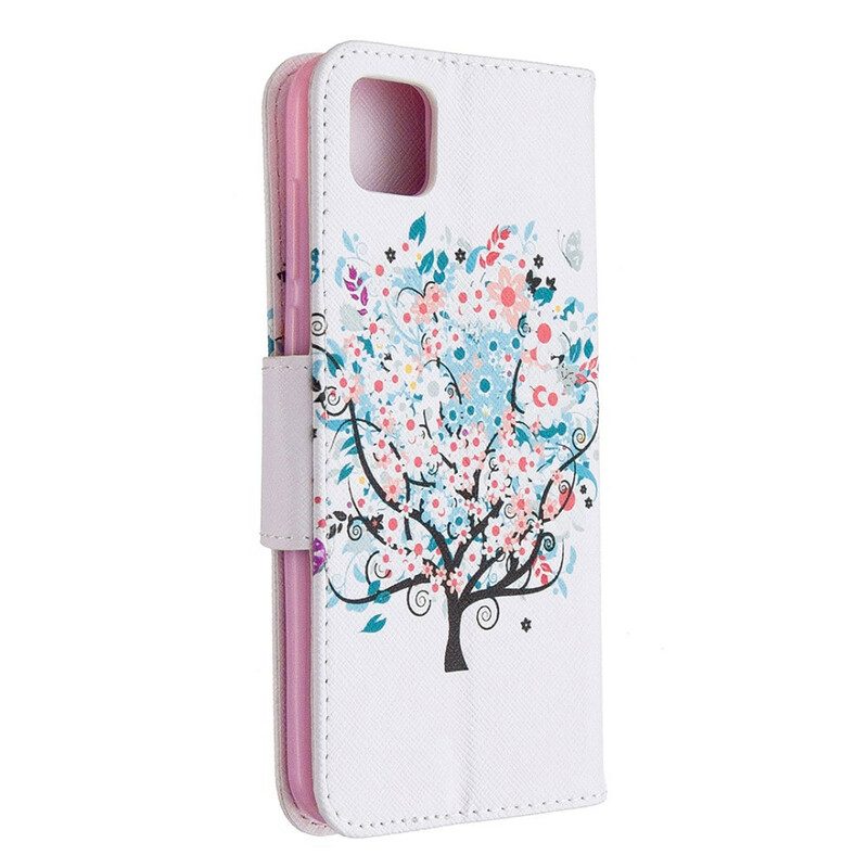 Folio-hoesje voor Huawei Y5p Gebloeide Boom