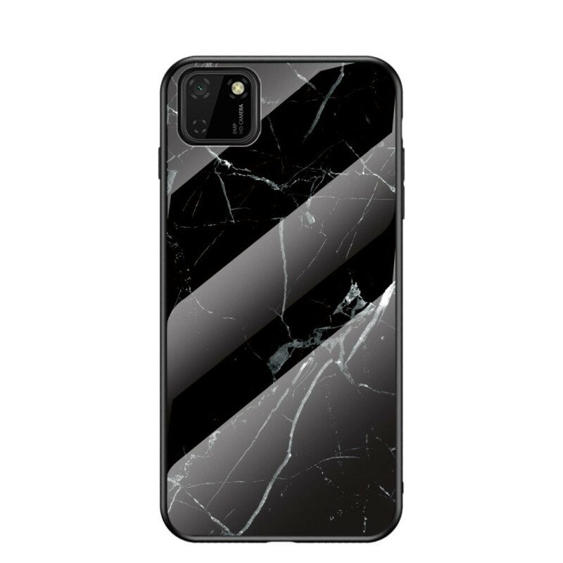 Hoesje voor Huawei Y5p Kleuren Marmer Gehard Glas