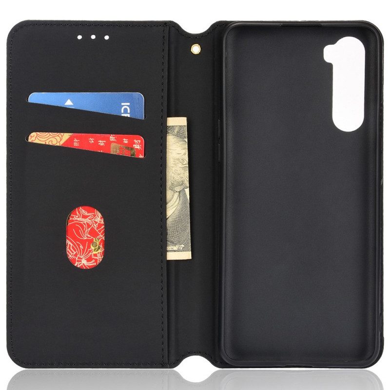 Bescherming Hoesje voor OnePlus Nord Folio-hoesje Diamant Leereffect