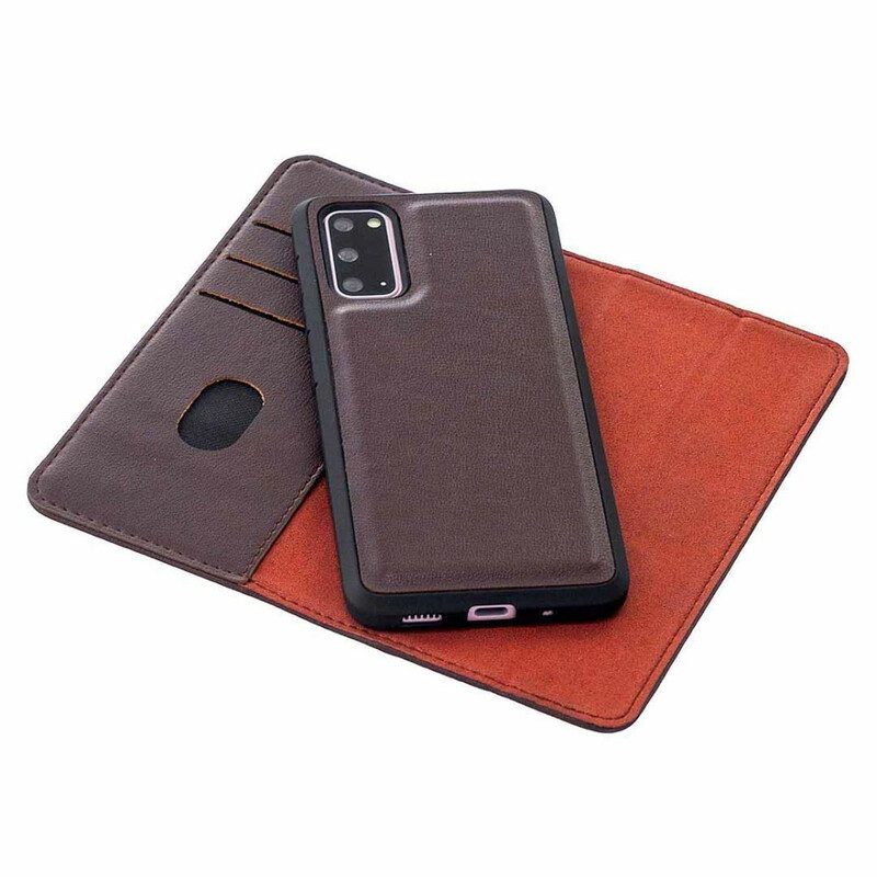 Hoesje voor Samsung Galaxy S20 Folio-hoesje Afneembaar Echt Leer