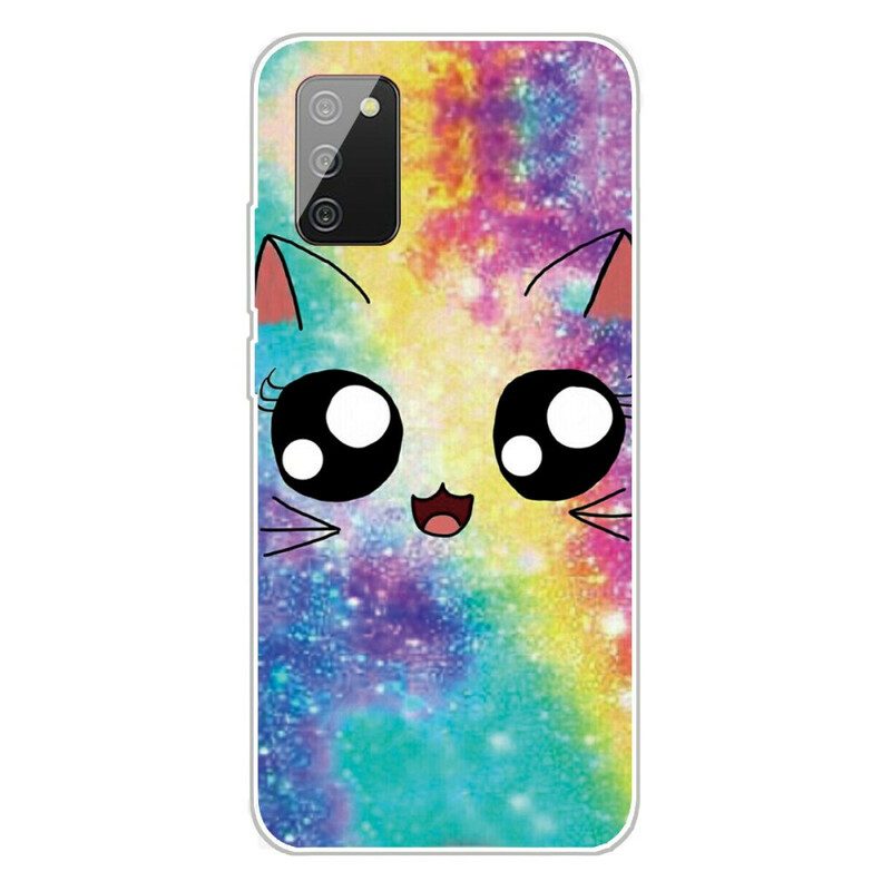 Hoesje voor Samsung Galaxy A02s Tekenfilm Kat
