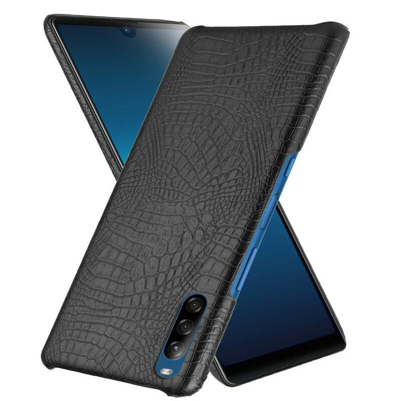 Telefoonhoesje voor Sony Xperia L4 Krokodillenhuid-effect