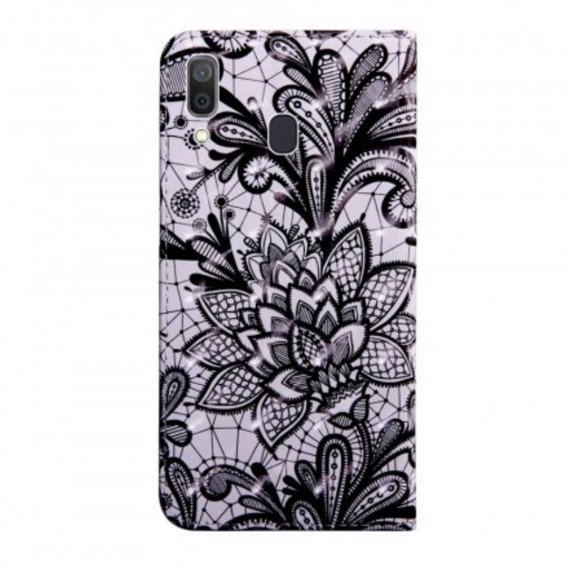 Folio-hoesje voor Samsung Galaxy A40 Volledig Kant