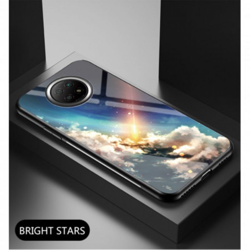 Hoesje voor Xiaomi Redmi Note 9T Sterrenhemel Gehard Glas