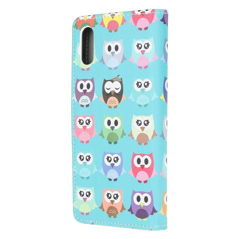 Folio-hoesje voor Xiaomi Redmi 9A Meerdere Uilen