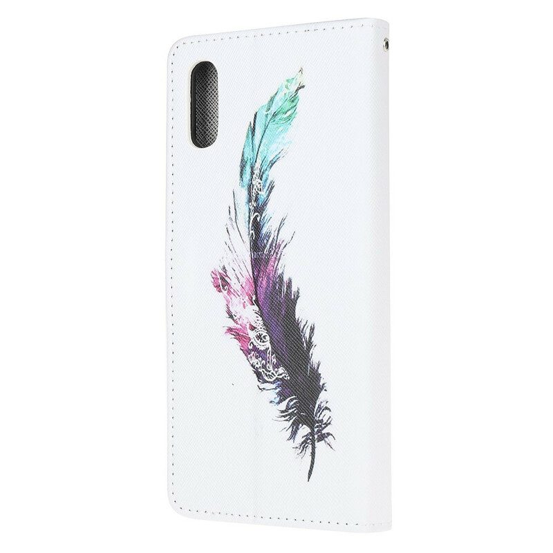 Folio-hoesje voor Xiaomi Redmi 9A Met Ketting Veer Met Koord