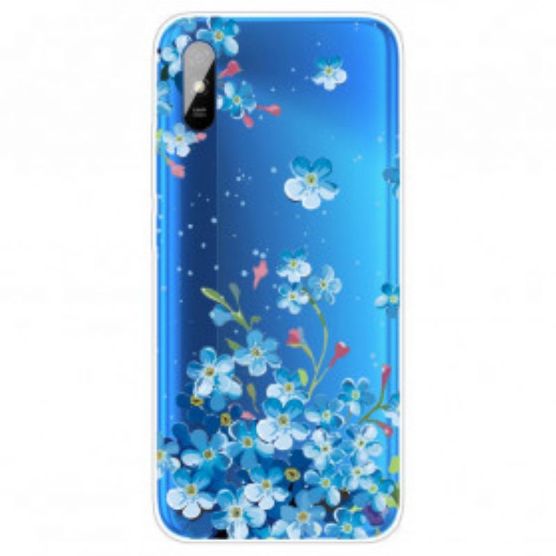 Hoesje voor Xiaomi Redmi 9A Boeket Van Blauwe Bloemen