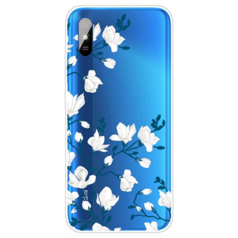 Hoesje voor Xiaomi Redmi 9A Witte Bloemen