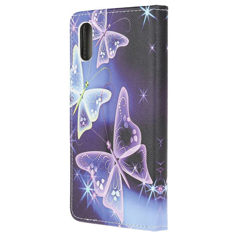 Leren Hoesje voor Xiaomi Redmi 9A Neonvlinders