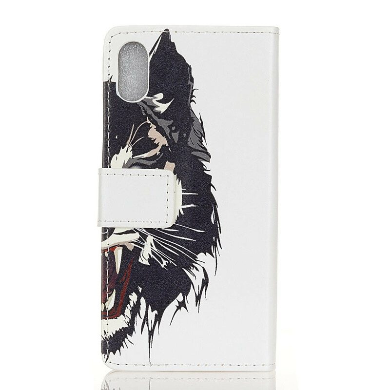 Leren Hoesje voor Xiaomi Redmi 9A Woeste Tijger