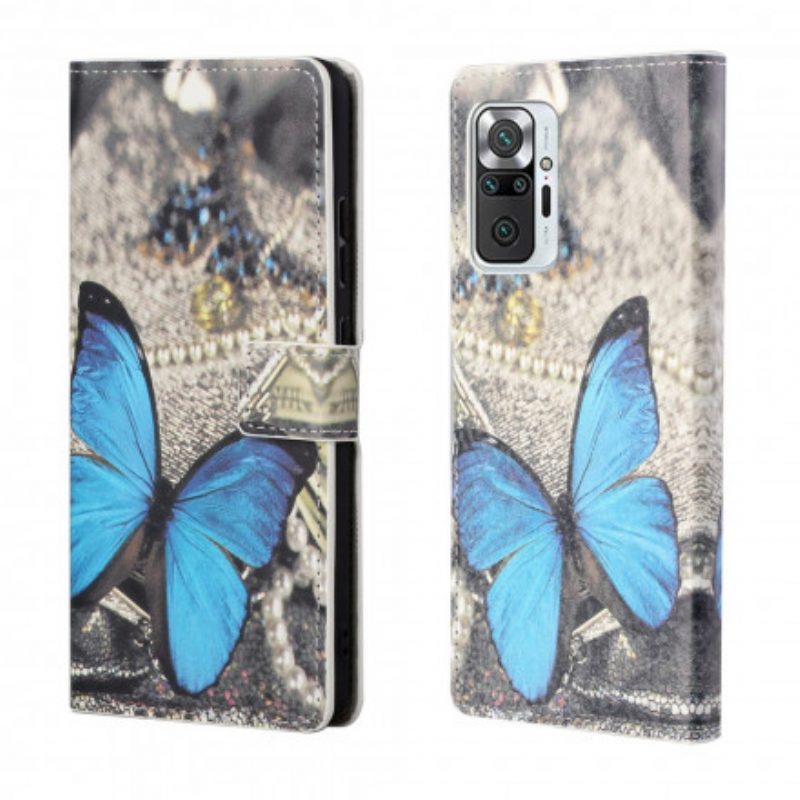 Folio-hoesje voor Xiaomi Redmi Note 10 Pro Blauwe Vlinder