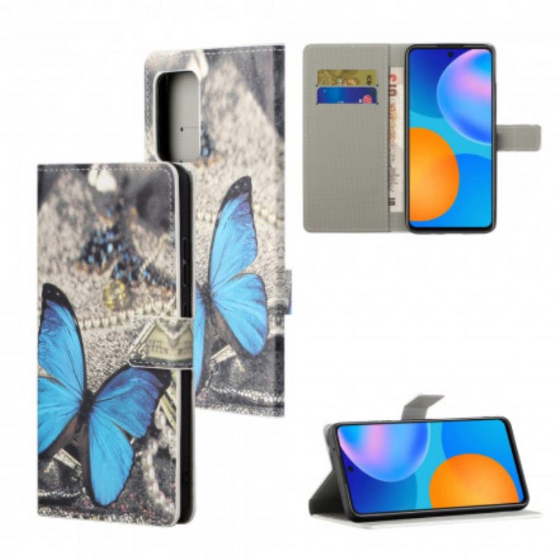 Folio-hoesje voor Xiaomi Redmi Note 10 Pro Blauwe Vlinder