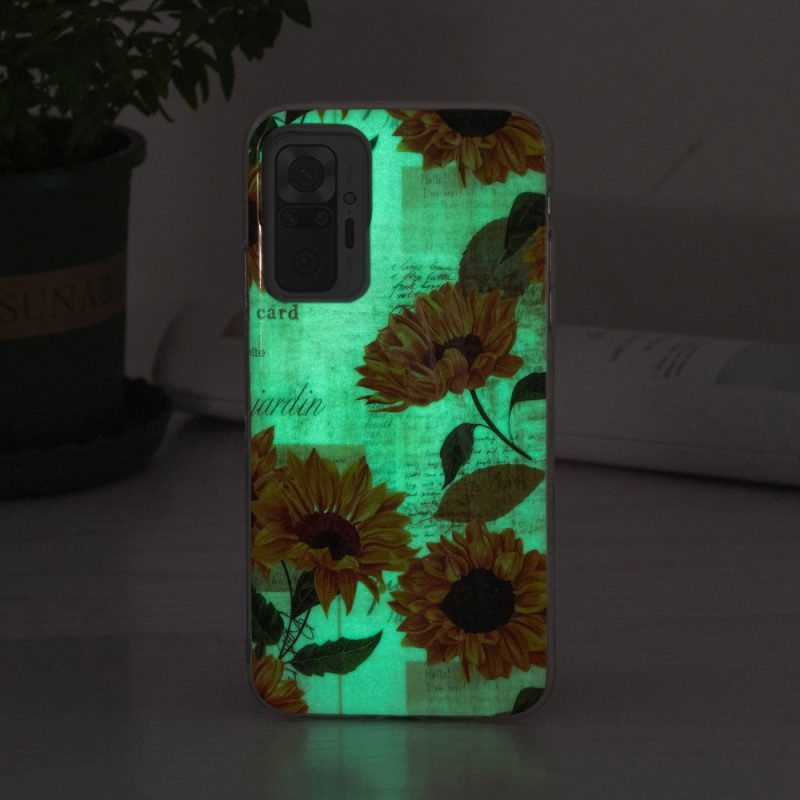 Hoesje voor Xiaomi Redmi Note 10 Pro Fluorescerende Bloemenserie