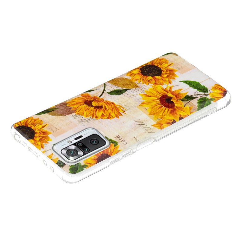 Hoesje voor Xiaomi Redmi Note 10 Pro Fluorescerende Bloemenserie