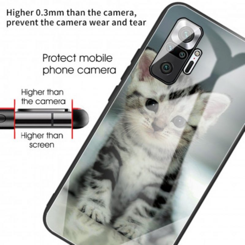 Hoesje voor Xiaomi Redmi Note 10 Pro Kitten Gehard Glas