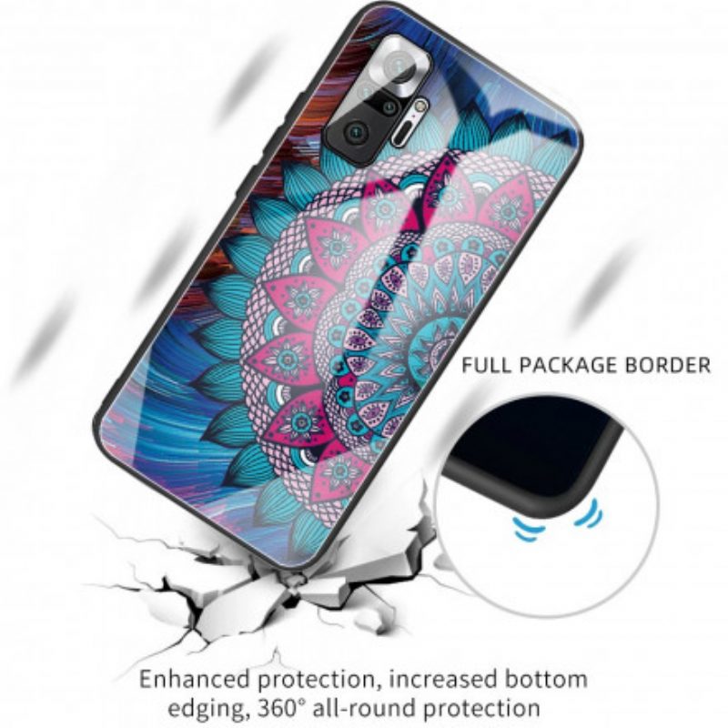 Hoesje voor Xiaomi Redmi Note 10 Pro Mandala Gehard Glas