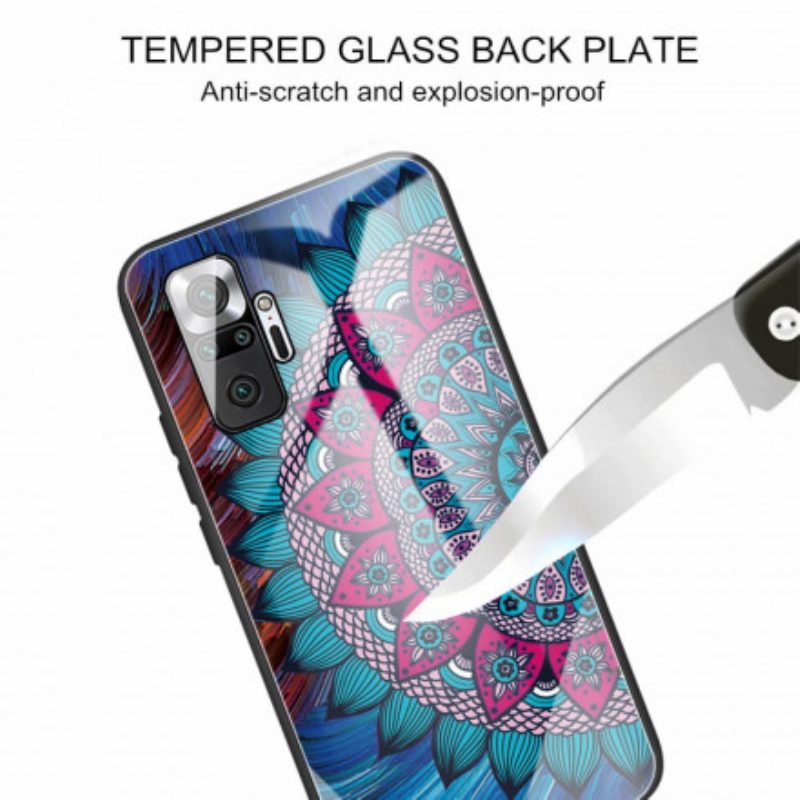 Hoesje voor Xiaomi Redmi Note 10 Pro Mandala Gehard Glas
