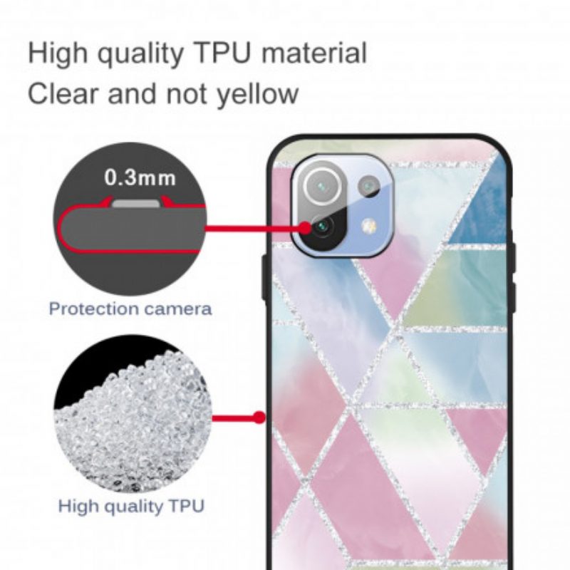 Hoesje voor Xiaomi Mi 11 Pro Glitter Marmer