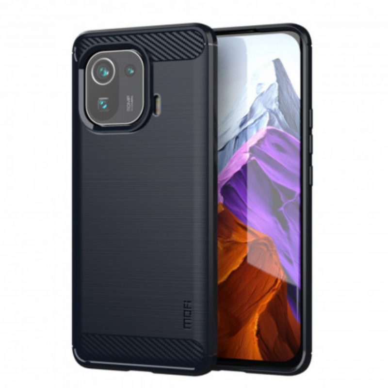 Hoesje voor Xiaomi Mi 11 Pro Mofi Geborsteld Koolstofvezel