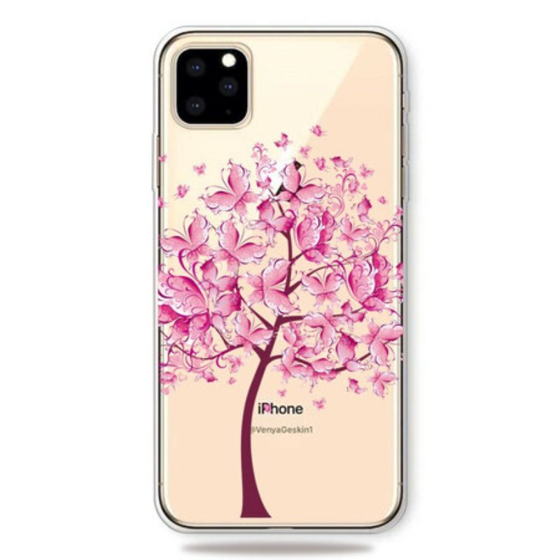 Hoesje voor iPhone 11 Pro Roze Boomtop