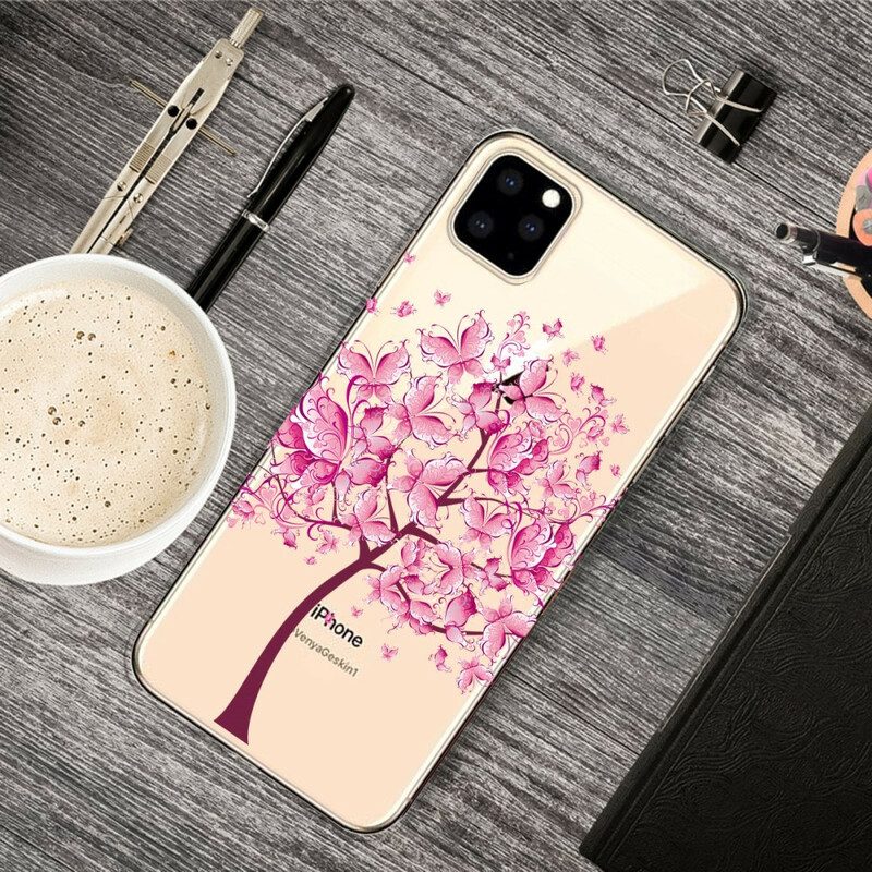 Hoesje voor iPhone 11 Pro Roze Boomtop