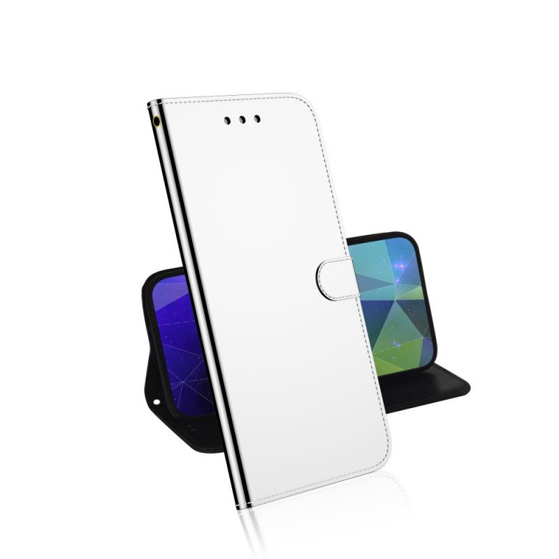 Folio-hoesje voor Realme 8i Spiegelhoes Van Imitatieleer
