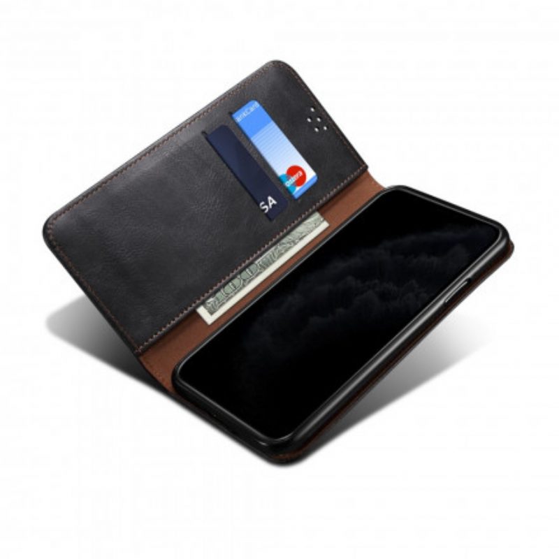 Bescherming Hoesje voor Realme 8 5G Folio-hoesje Gewaxt Kunstleer