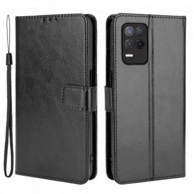 Folio-hoesje voor Realme 8 5G Flitsend Kunstleer
