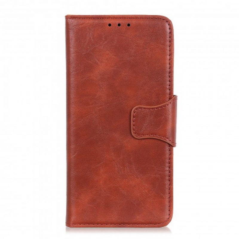 Folio-hoesje voor Realme 8 5G Split Lederen Omkeerbare Sluiting