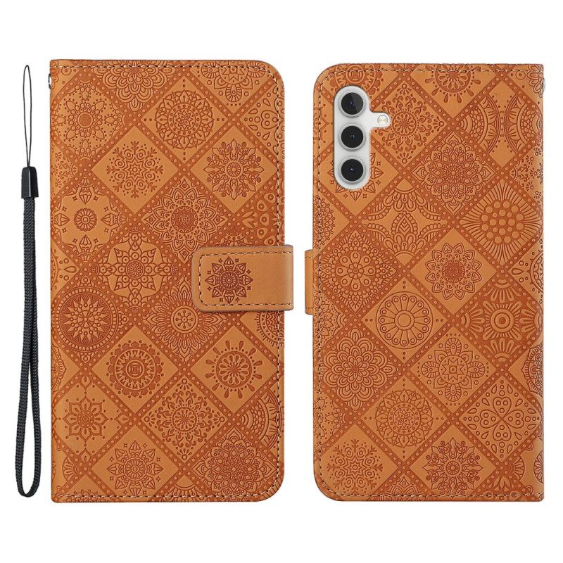 Folio-hoesje voor Samsung Galaxy A34 5G Tapijt Patroon