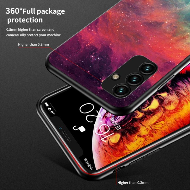 Hoesje voor Samsung Galaxy A34 5G Patroon Van Gehard Glas