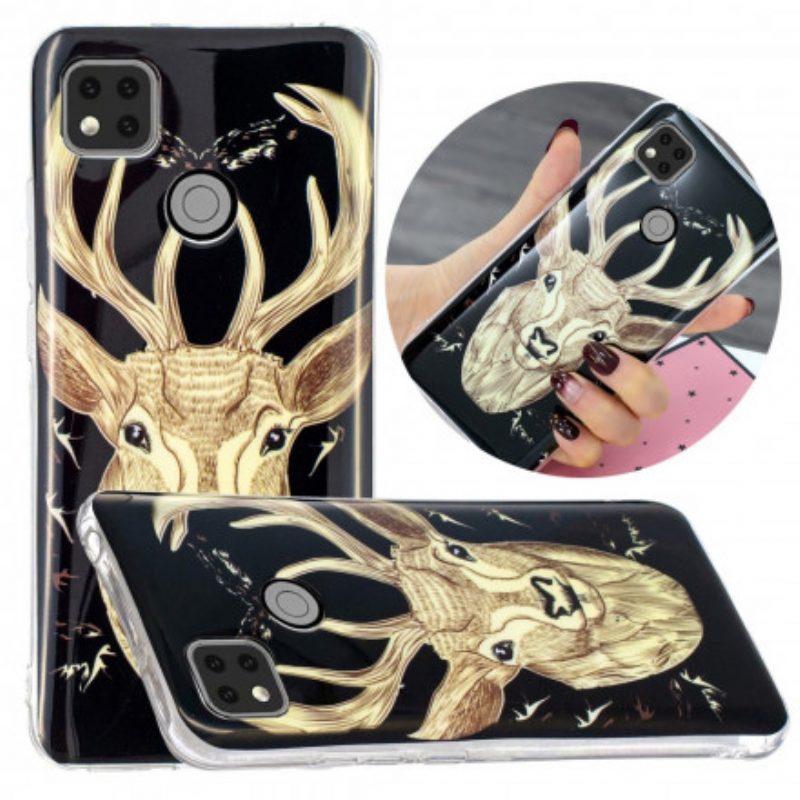 Hoesje voor Xiaomi Redmi 9C Fluorescerende Majestueuze Herten