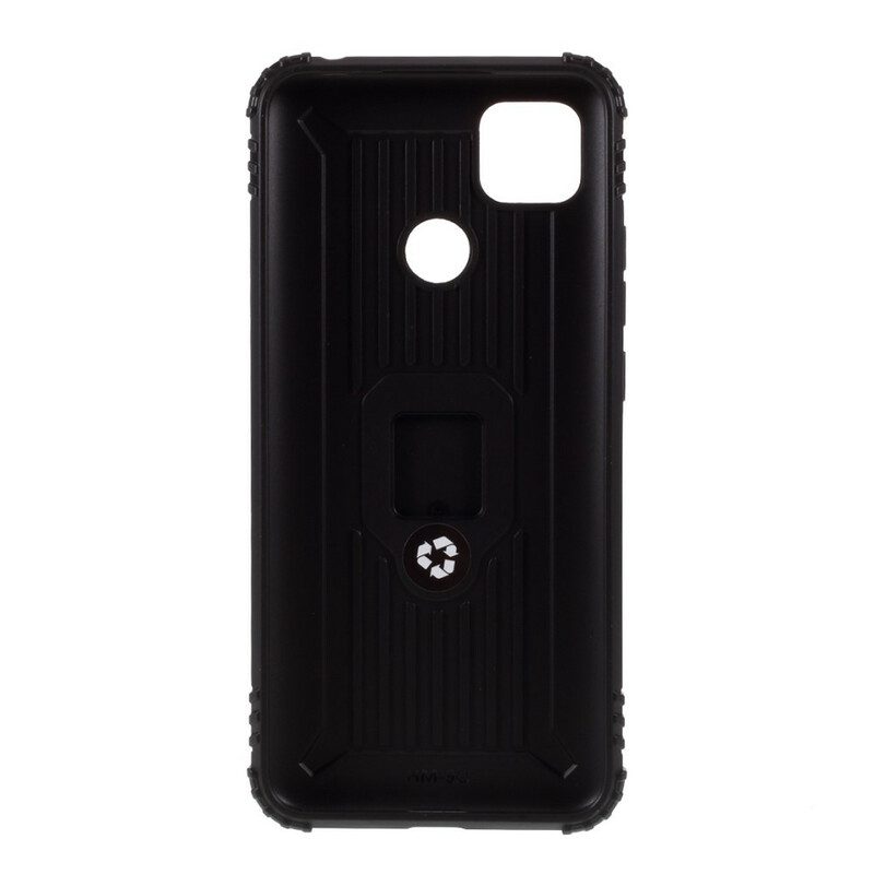 Hoesje voor Xiaomi Redmi 9C Ringstijl Van Koolstofvezel