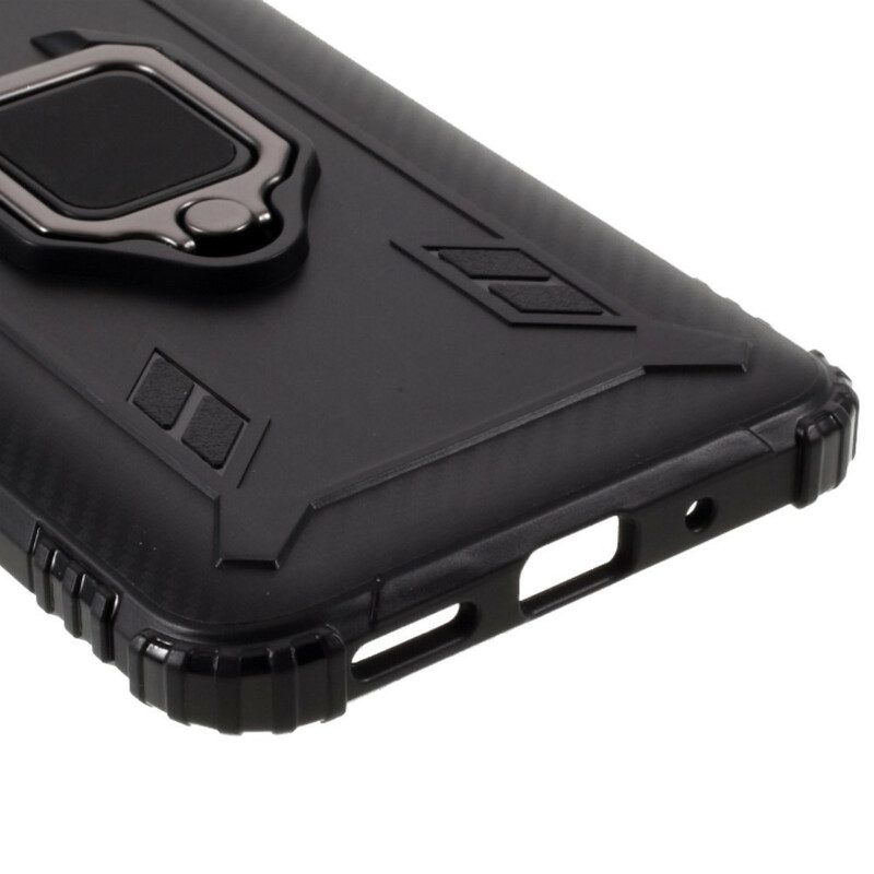 Hoesje voor Xiaomi Redmi 9C Ringstijl Van Koolstofvezel