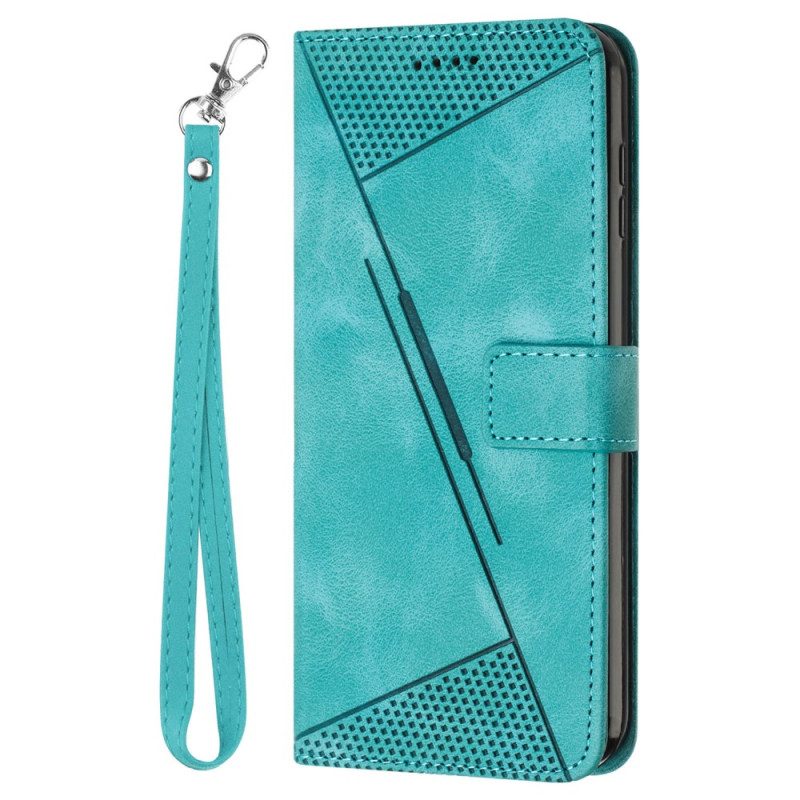Folio-hoesje Realme 12 Pro / 12 Pro Plus Telefoonhoesje Driehoekenpatroon