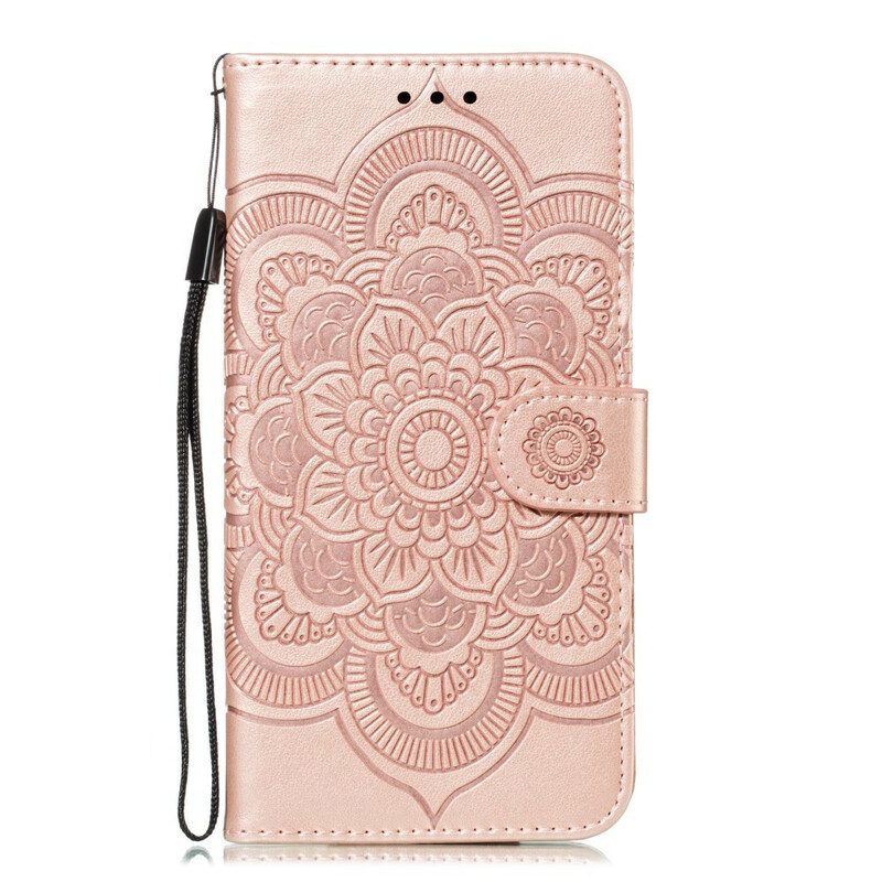 Folio-hoesje voor iPhone 11 Pro Max Met Ketting Mandala Met Volledige Riem