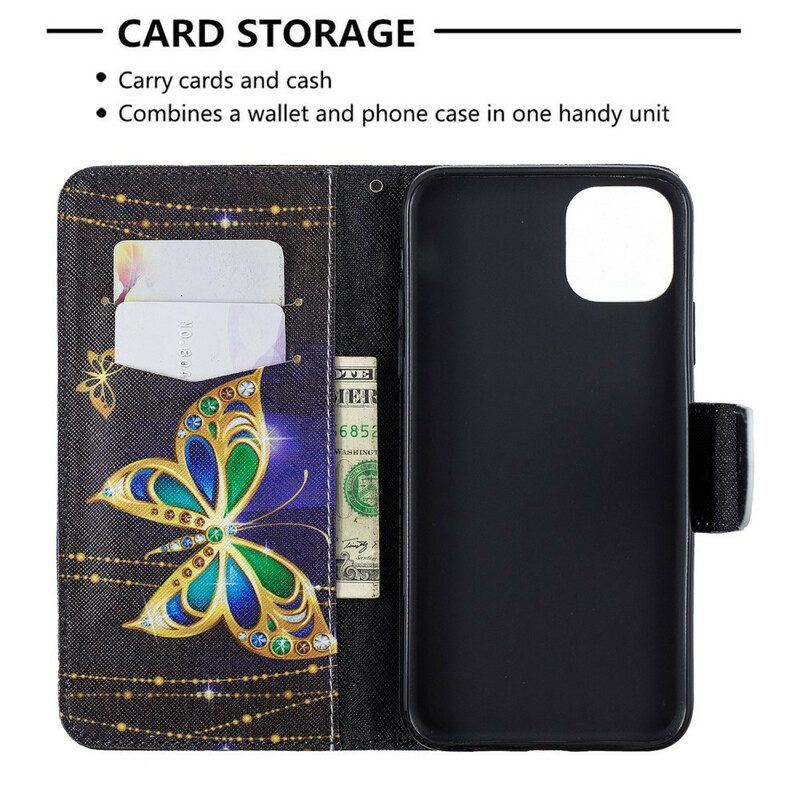 Folio-hoesje voor iPhone 11 Pro Max Ongelooflijke Vlinders