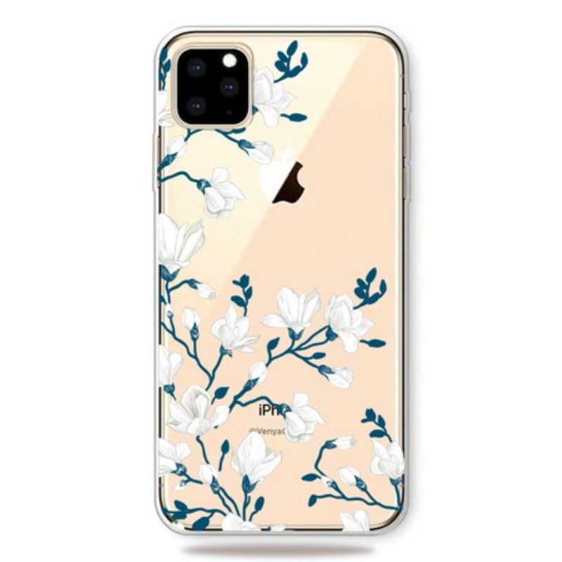 Telefoonhoesje voor iPhone 11 Pro Max Witte Bloemen